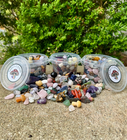 Crystal Confetti Bucket| Mini Mushrooms| Mini Carvings| Tumbles