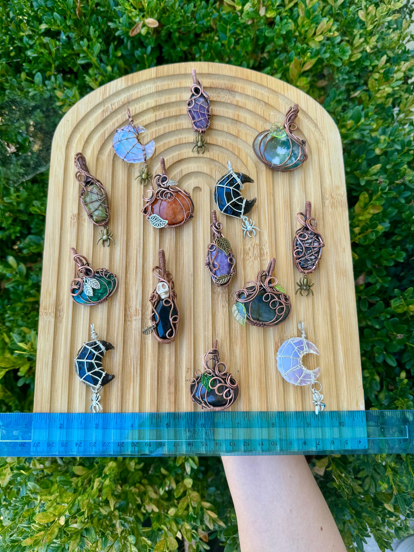 Crystal Wire Wrapped Pendants| Cabs| Halloween| Necklace