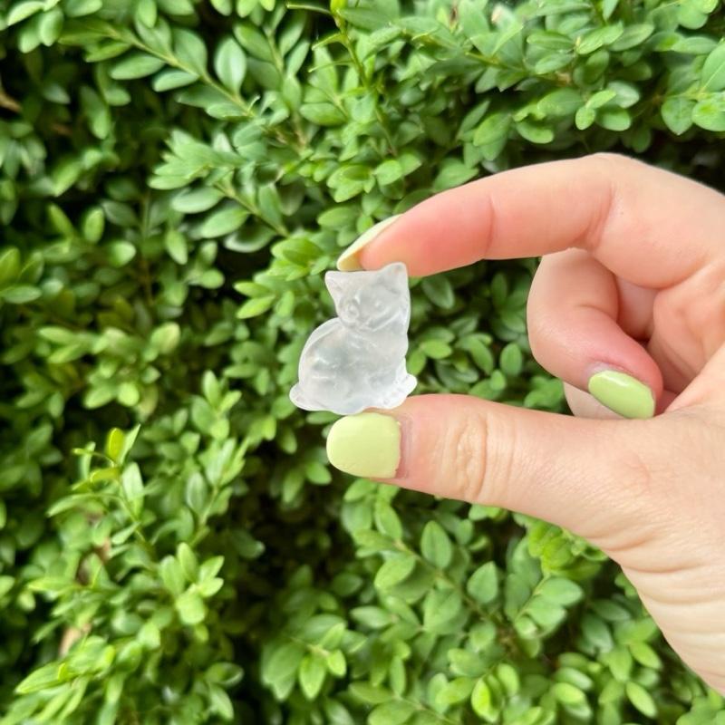 Mini Crystal Cat Carvings| Choose Your Material| One Piece