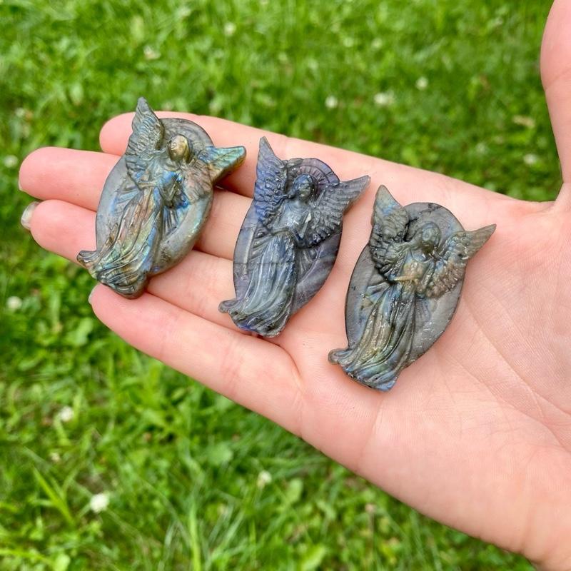 One Labradorite Carving| Fairies| Pegasus| Butterflies