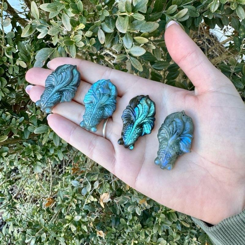 One Labradorite Carving| Fairies| Pegasus| Butterflies