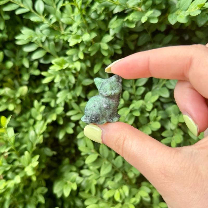 Mini Crystal Cat Carvings| Choose Your Material| One Piece