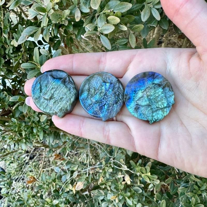 One Labradorite Carving| Fairies| Pegasus| Butterflies