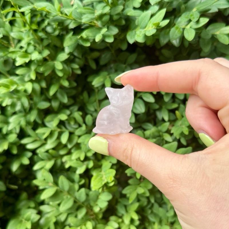 Mini Crystal Cat Carvings| Choose Your Material| One Piece