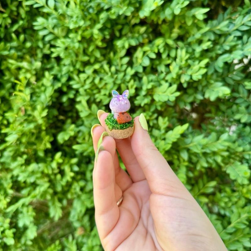 Mini Butterfly Crystal Mushroom Terrariums| Choose Your Mushroom With Matching Butterfly Decor