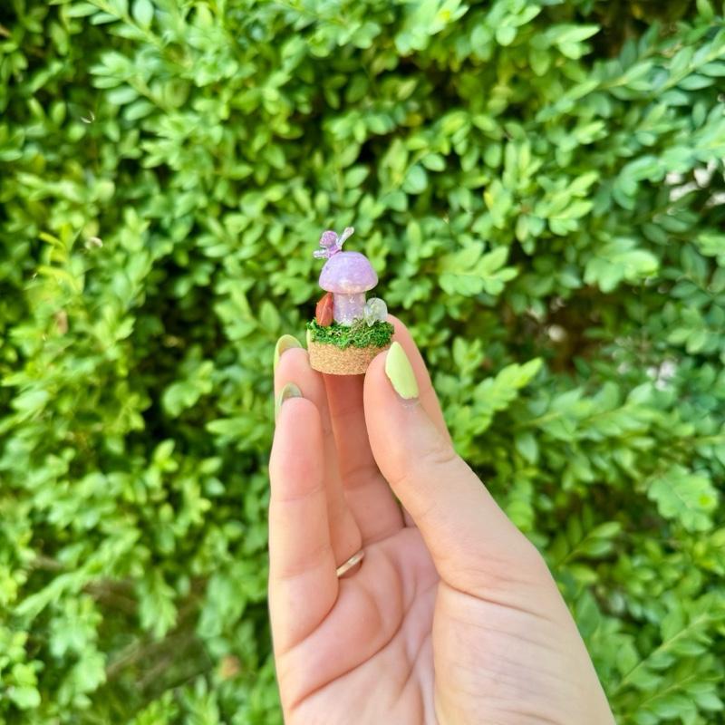 Mini Butterfly Crystal Mushroom Terrariums| Choose Your Mushroom With Matching Butterfly Decor