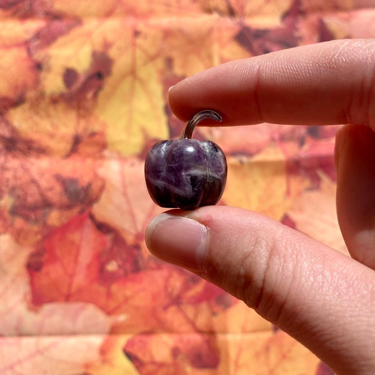Mini Pumpkin Crystal Carvings