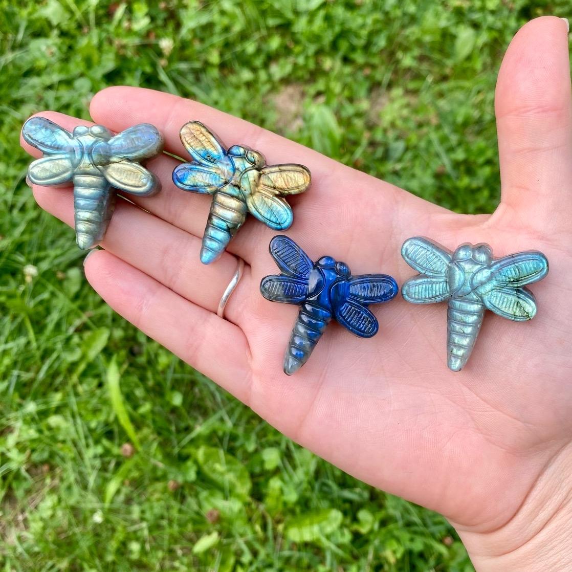 One Labradorite Carving| Fairies| Pegasus| Butterflies