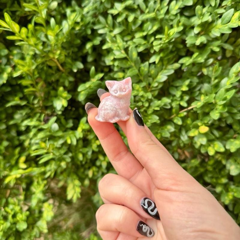 Mini Crystal Cat Carvings| Choose Your Material| One Piece