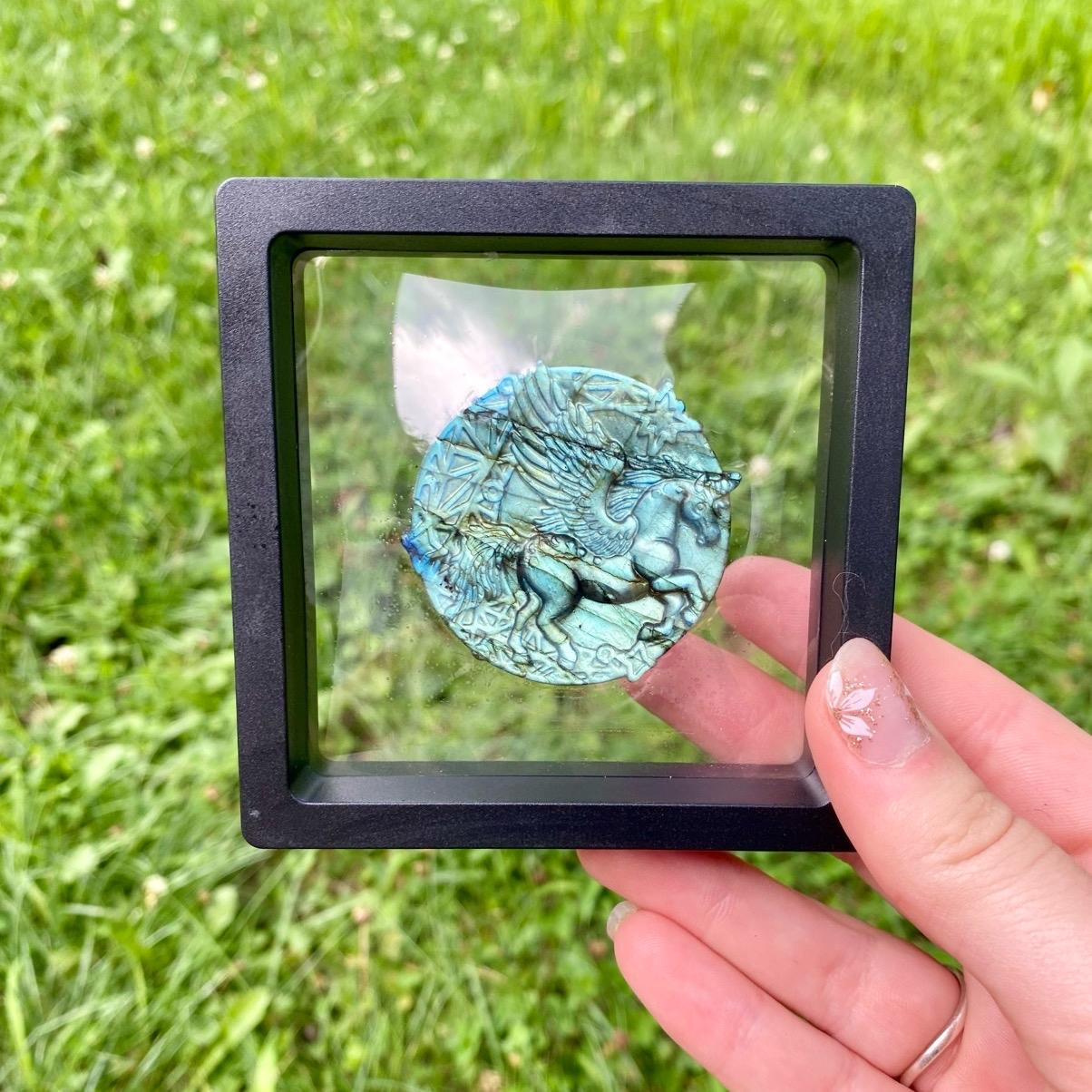 One Labradorite Carving| Fairies| Pegasus| Butterflies