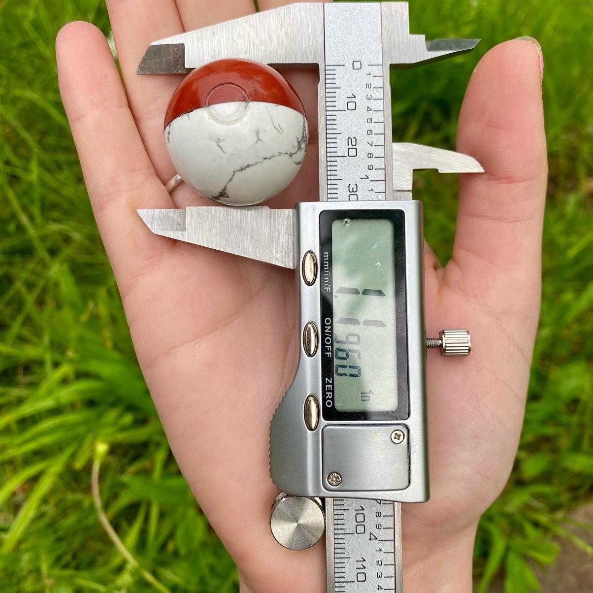 Poke Ball Carvings| Pokemon| Red Jasper & Howlite