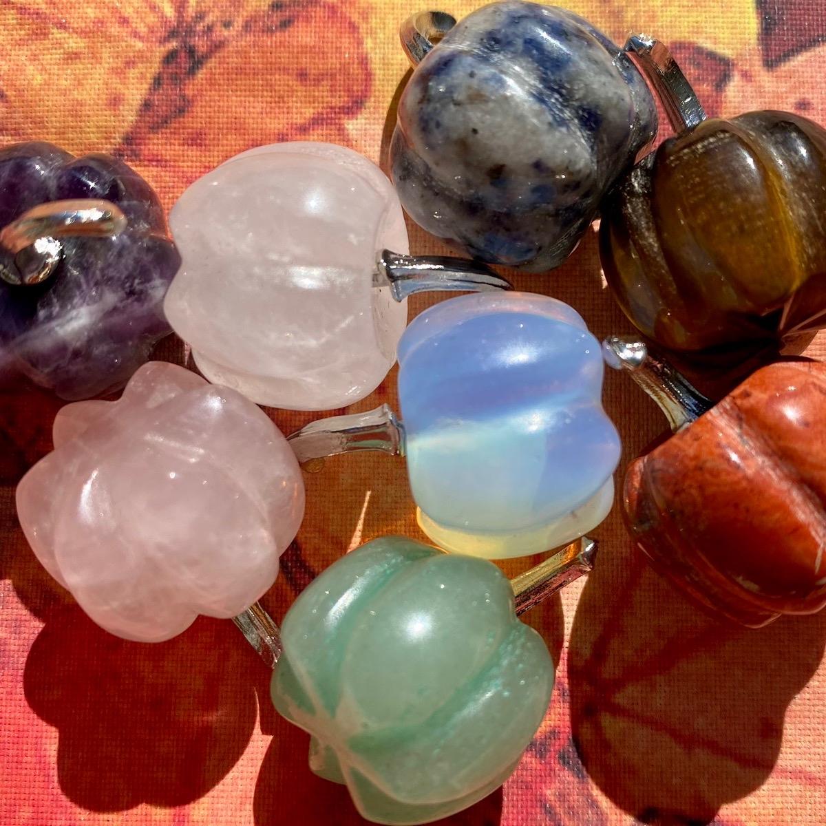 Mini Pumpkin Crystal Carvings