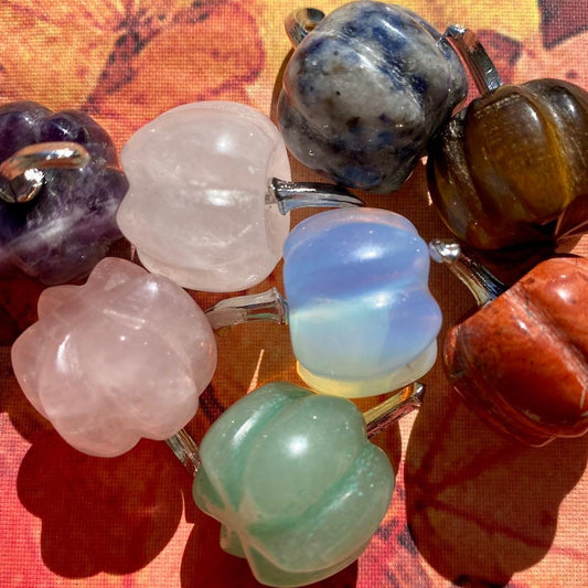Mini Pumpkin Crystal Carvings