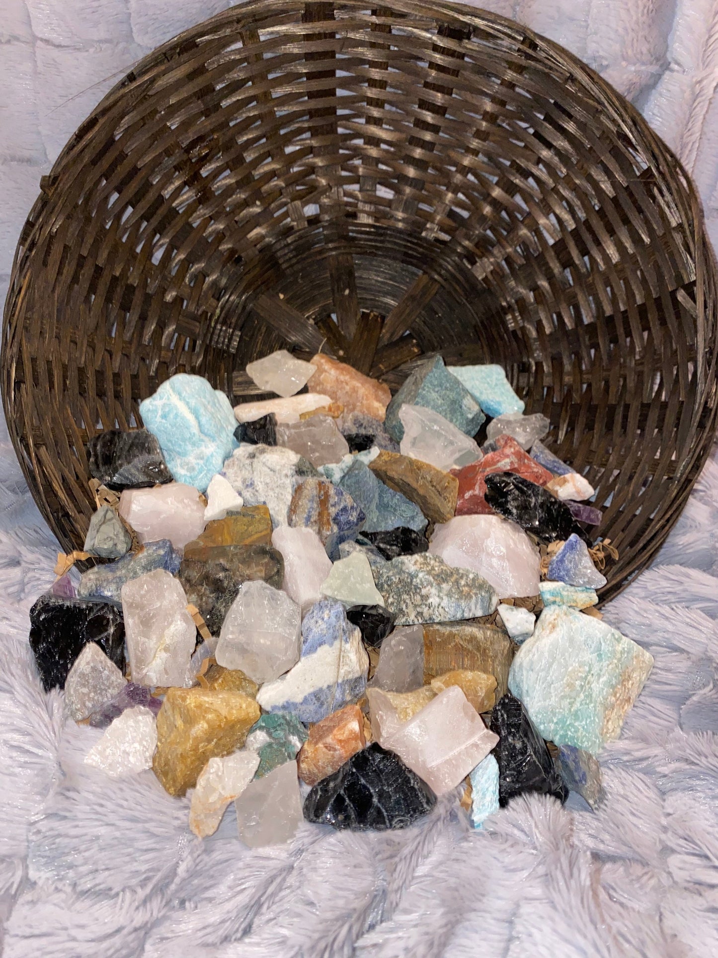 Rough Crystal Gemstones- Bulk 20 pieces