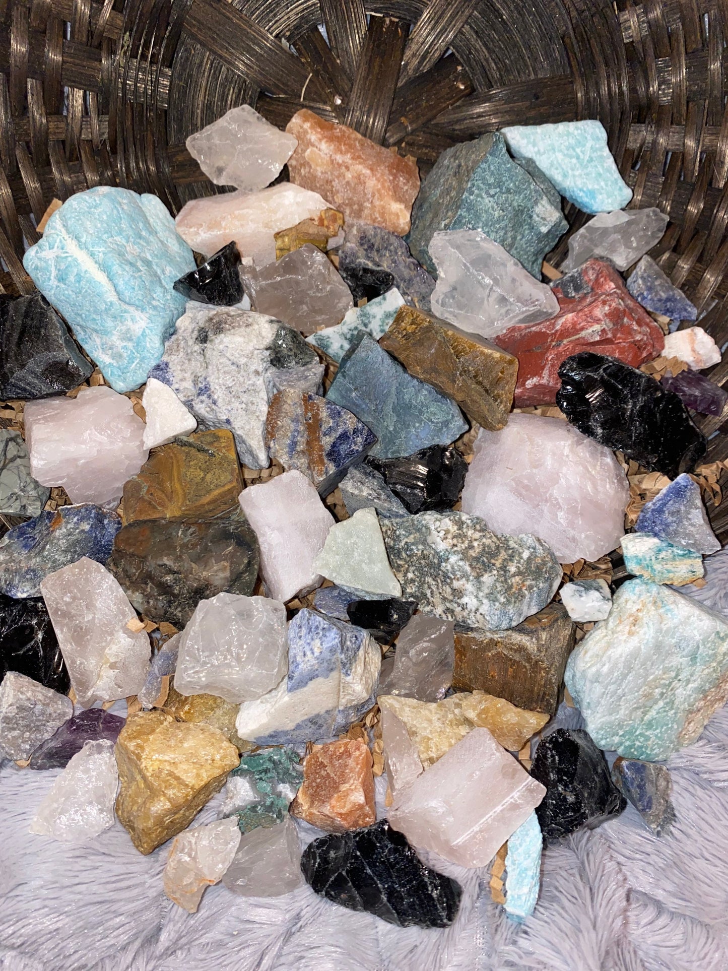 Rough Crystal Gemstones- Bulk 20 pieces