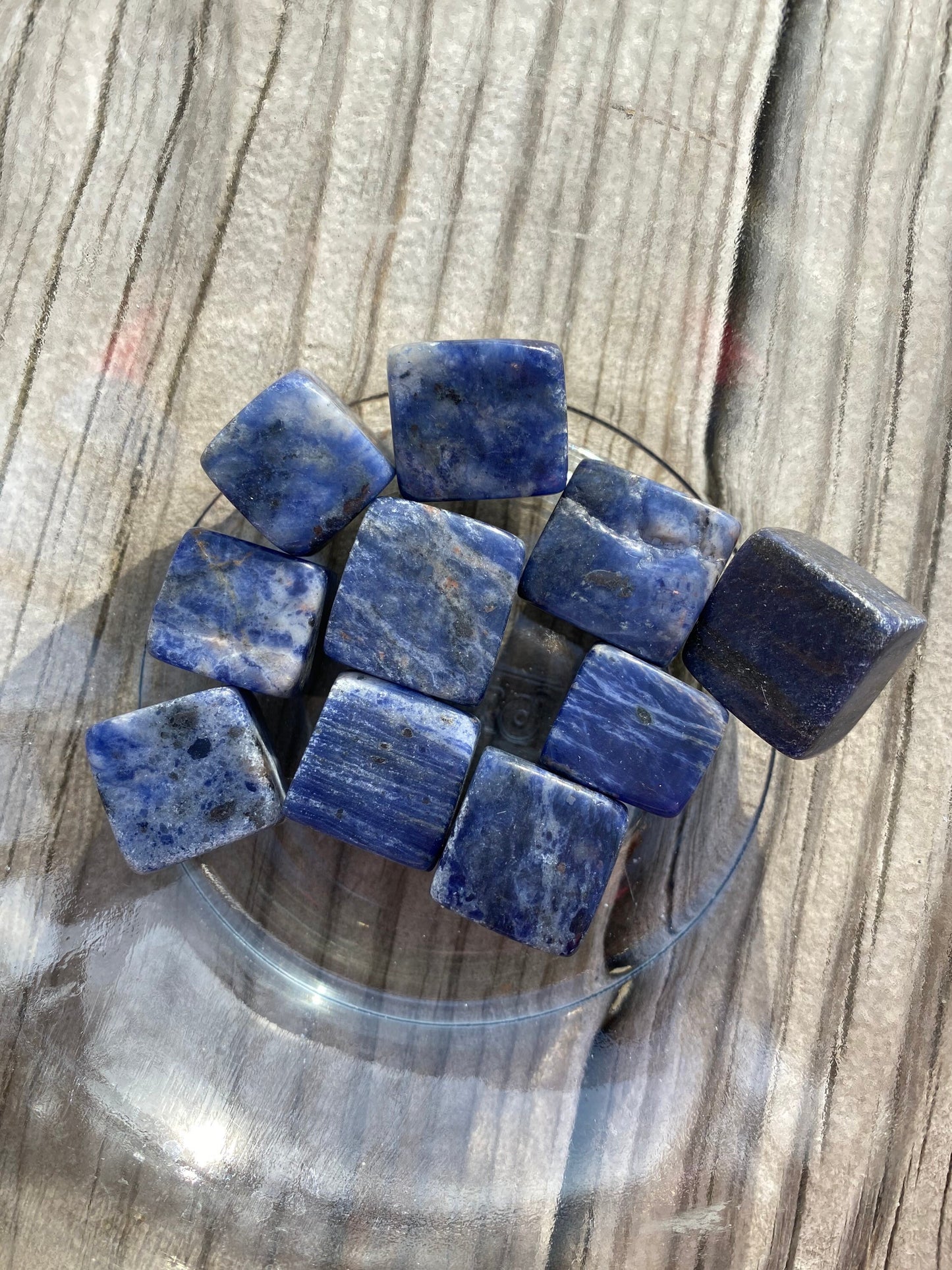 Sodalite Cubes- Tumbled Sodalite