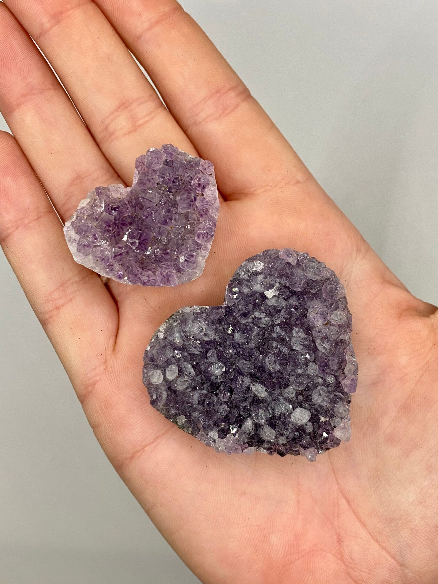 Amethyst Geode Butterflies and Hearts| Choose your size| Crystals