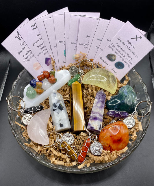 Zodiac Crystal Mystery Box| Zodiac Keychains| Astrological Sign
