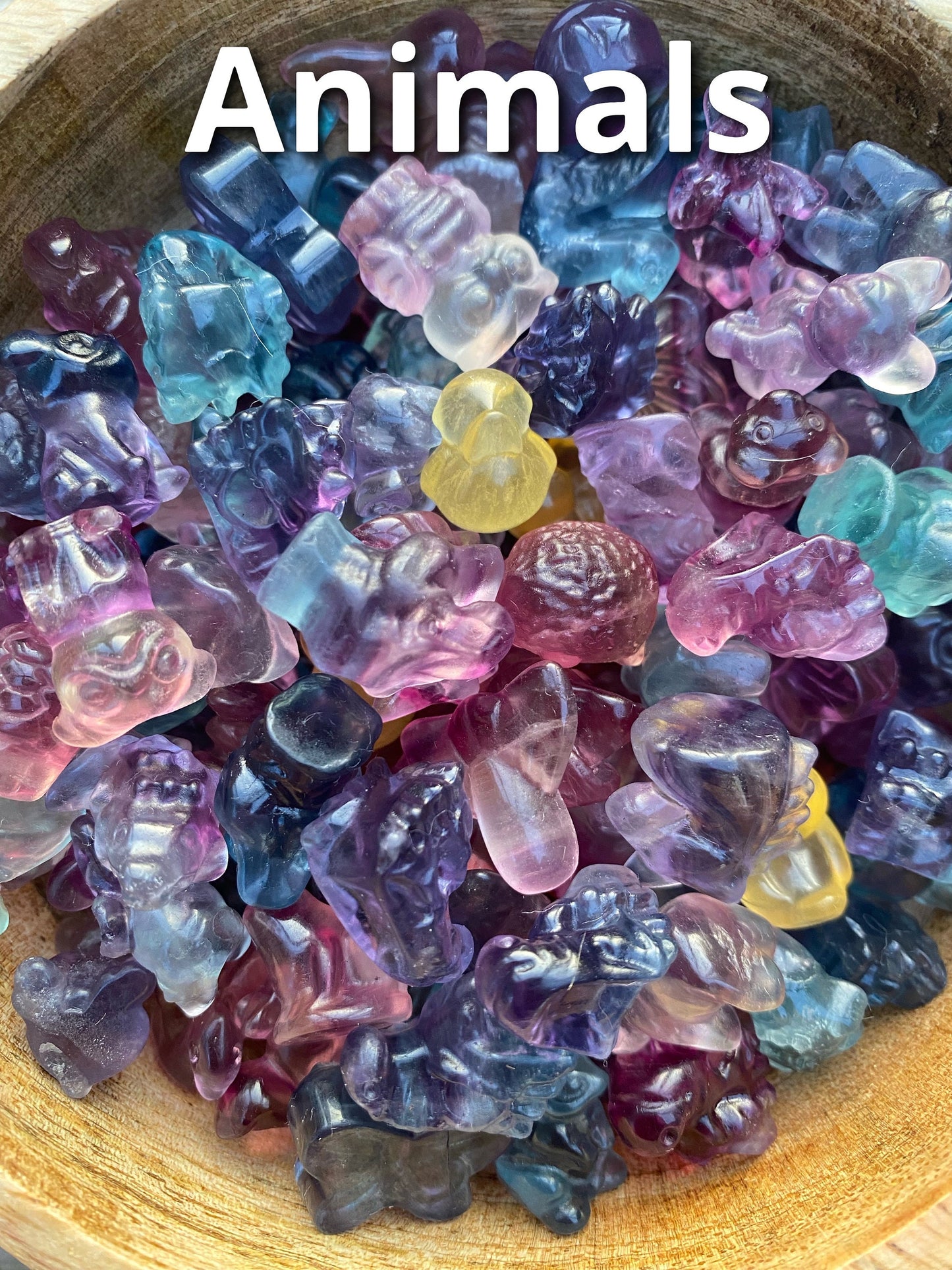 Mini Fluorite Carving Confetti| Crystal Spoon Included