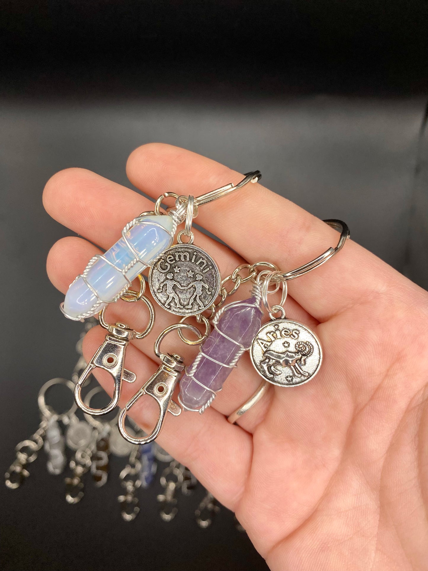 Crystal Zodiac Sign Keychain! - Pick your Sign and Crystal!