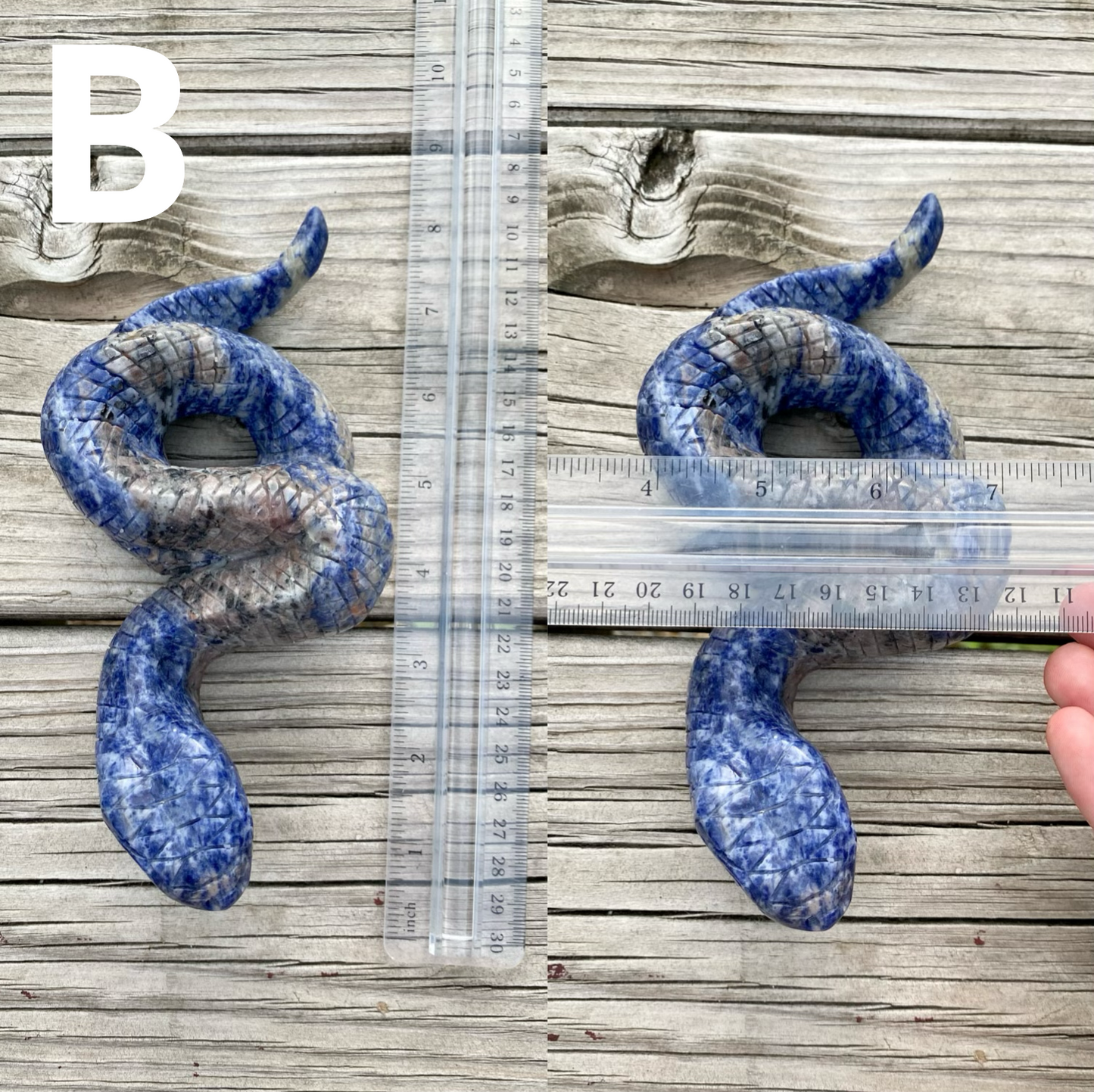 Sodalite Snake Carvings