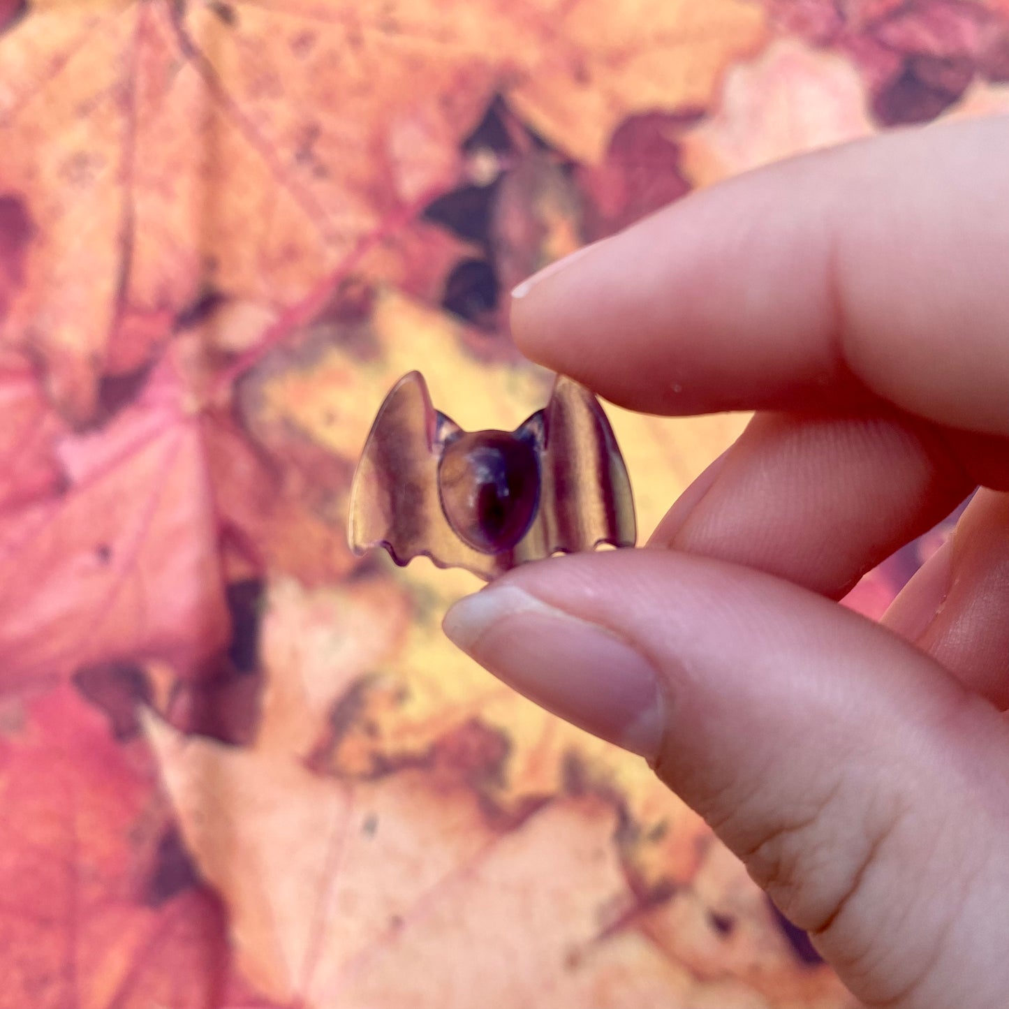 Mini Fluorite Bat Carving