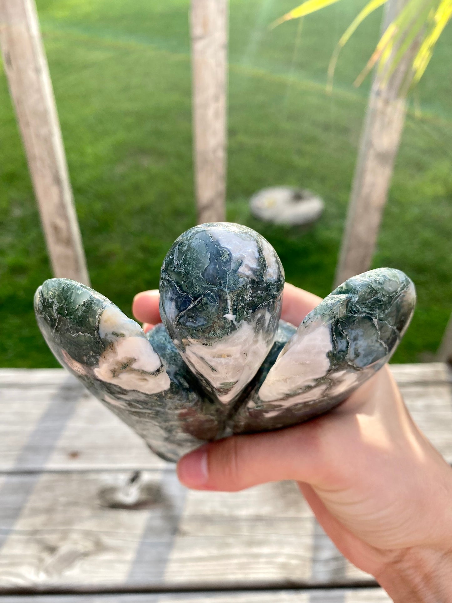 Large Moss Agate Angel