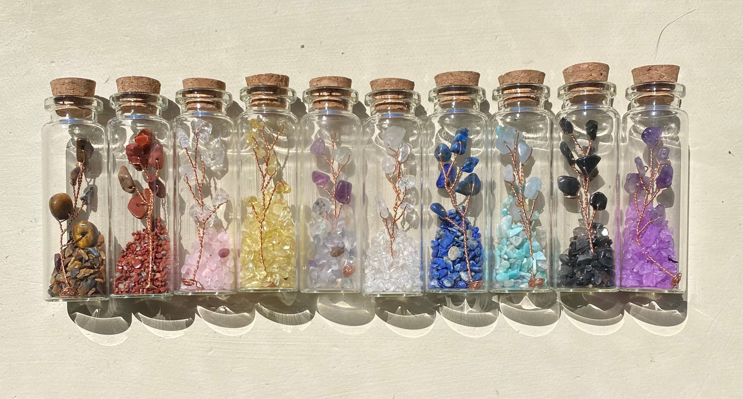 Crystal Chip Tree Bottles